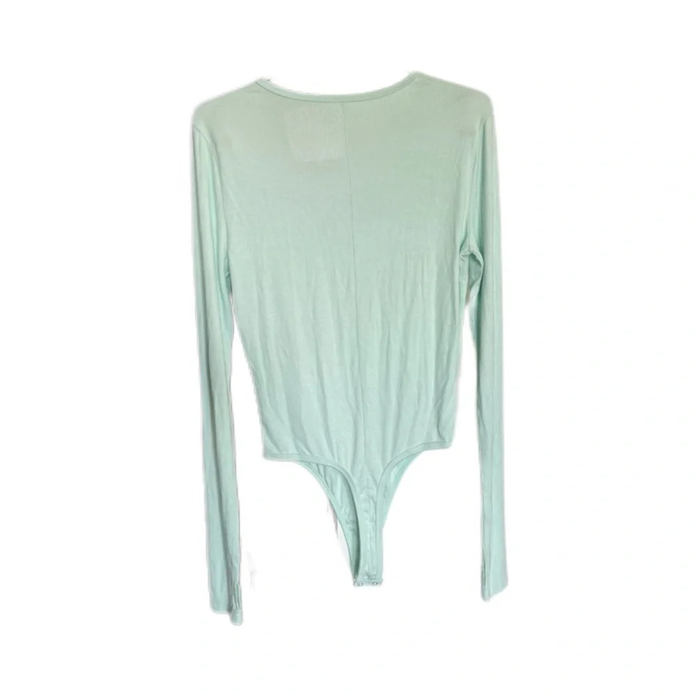 Legends Work Hard Stay Humble Sea Green Rib Long Sleeve Body Suit Women’s Medium - Picture 2 of 10
